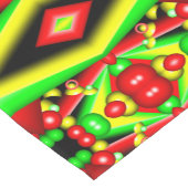 Gelbe Gelbbläschen und Streifen Abstrakt Art Kurzer Tischläufer (Ecke)