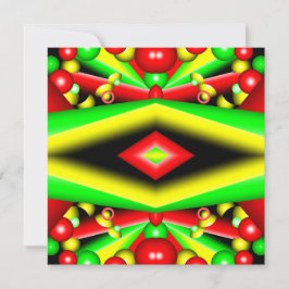 Gelbe Gelbbläschen und Streifen Abstrakt Art Mitteilungskarte