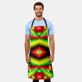 Gelbe Gelbbläschen und Streifen Abstrakt Art Schürze (Getragen)