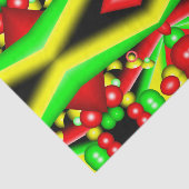 Gelbe Gelbbläschen und Streifen Abstrakt Art Seidenpapier (Ausschnitt)