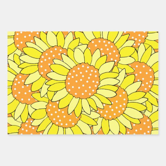 Gelbe gelbe Orangenblüten mit geschliffener Hand Geschenkpapier Set (Vorderseite)