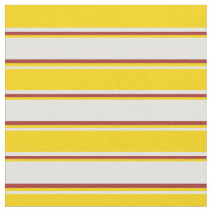 Gelbe, gelbe und braune farbige Linien Stoff