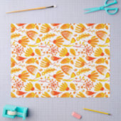 Gelbe Gelbstühlen und Blattmuster Seidenpapier (Basteln)