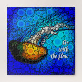 Gelbe Gelee im Ozean, Go with Flow Puzzle (Vertikal)