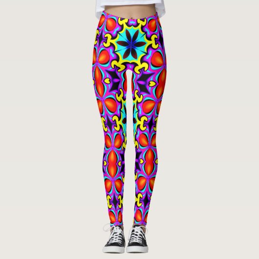 Gelbe Gemusterte Leggings (Vorderseite)