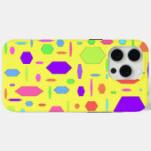 Gelbe Geometrie Case-Mate iPhone Hülle (Rückseite (Horizontal))