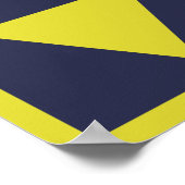 Gelbe geometrische Dreiecke Poster (Ecke)