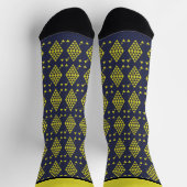 Gelbe geometrische Dreiecke Socken (Oben)