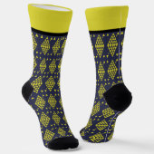 Gelbe geometrische Dreiecke Socken (Gewinkelt)