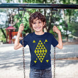 Gelbe geometrische Dreiecke T-Shirt