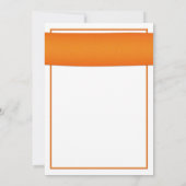 Gelbe Gerbera mit orangefarbenem Band Einladung (Rückseite)