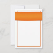 Gelbe Gerbera mit orangefarbener Flachbandkarte 2 RSVP Karte (Rückseite)