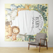 Gelbe geschlechtsneutrale Safari-Babydusche Wandteppich (Beispiel (Horizontal))