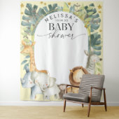 Gelbe geschlechtsneutrale Safari-Babydusche Wandteppich (Beispiel)