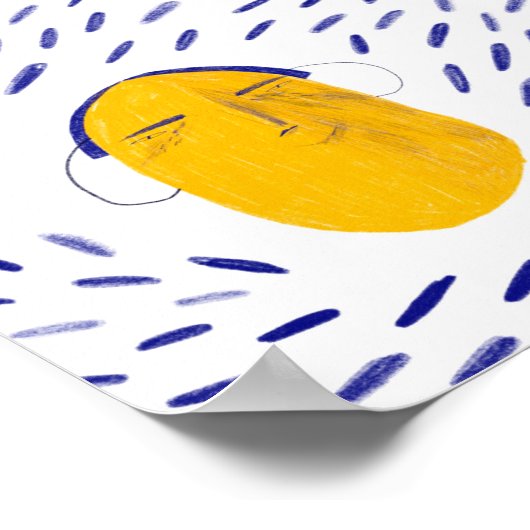 Gelbe Gesichter Poster (Ecke)