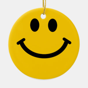 Gelbe Gesichts-Verzierungs-Dekoration Keramik Ornament