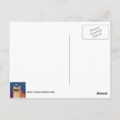 Gelbe gestreifte Katze mit Sonnenbrille und Hut Postkarte (Rückseite)