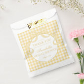 Gelbe Gingham Coquette Bogen Brautparty-Dessert Geschenktütchen (Versiegelt)