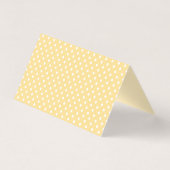Gelbe Gingham Coquette-Bogen Tischkarten Tischdeko (Rückseite)