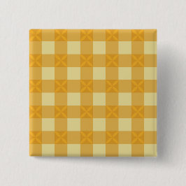 Gelbe Gingham & Gelbe Blüten Knöpfe  Button