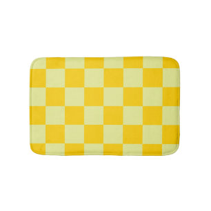 Gelbe Gingham-Karo-Muster Badematte