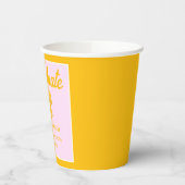 Gelbe Gingham-Schleifen Abschlussfeier Papierbeche Pappbecher (Links)