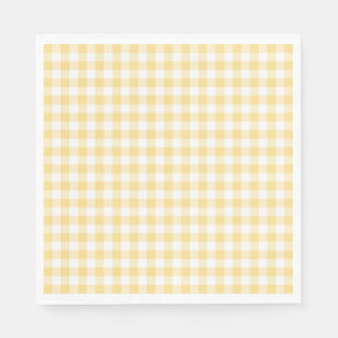 Gelbe Gingham-Schmachtlocke-Bow-Party-Dessert Serviette