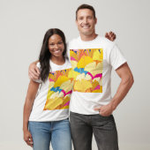 Gelbe Gingko-Blätter, nahtloses Muster. T-Shirt (Unisex)