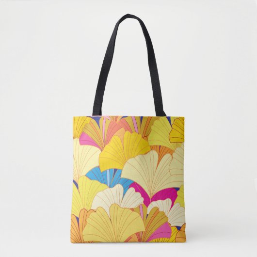 Gelbe Gingko-Blätter, nahtloses Muster. Tasche (Vorderseite)