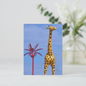 Gelbe Giraffe im Palacio de la Flea Postkarte (Stehend Vorderseite)
