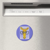 Gelbe Giraffe mit Brille Magnet (In Situ (Geschirrspüler))