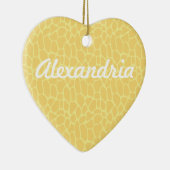 Gelbe Giraffe Print Keramik Ornament (Rechts)