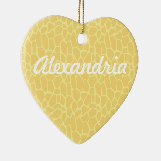 Gelbe Giraffe Print Keramik Ornament (Rechts)