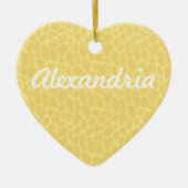 Gelbe Giraffe Print Keramik Ornament (Vorne)