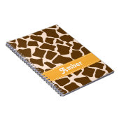 Gelbe Giraffen-Druck-gewundenes Notizblock (Rechte Seite)