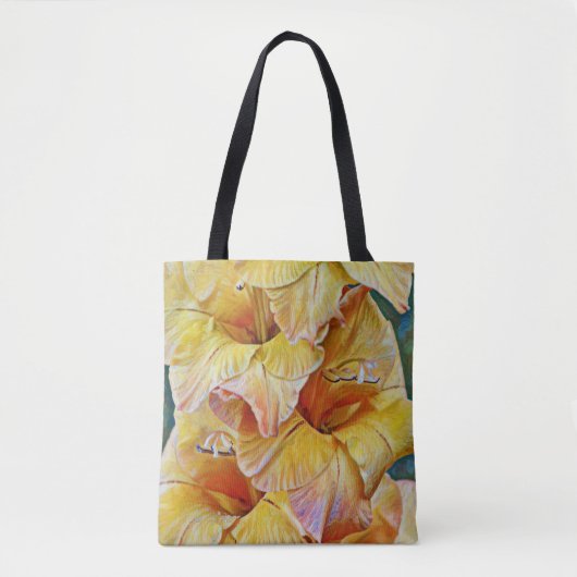 Gelbe Gladiolus Blume Tasche (Vorderseite)