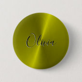 Gelbe glänzende Imitate Button (Vorderseite)