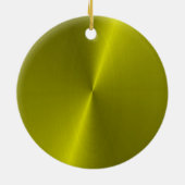 Gelbe glänzende Imitate Keramik Ornament (Hinten)