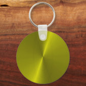 Gelbe glänzende Imitate Schlüsselanhänger (Rückseite)