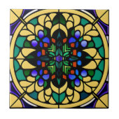 Gelbe Glaskuppel Kunst, Dichtung und Musik Fliese (Vorderseite)