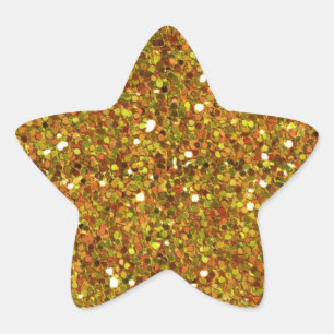 Gelbe Glitter-Aufkleber Stern-Aufkleber