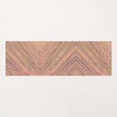 Gelbe Glitzer-Monogramm-Streifen Yogamatte (Rückseite (Horizontal))