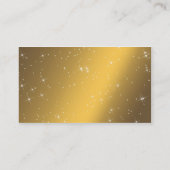 Gelbe Glitzern Visitenkarte (Rückseite)