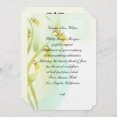 Gelbe Glocken Watercolor Wash Einladung (Vorne/Hinten)