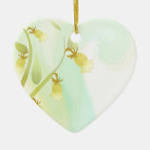 Gelbe Glocken Watercolor Wash Keramik Ornament (Vorne)