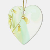 Gelbe Glocken Watercolor Wash Keramik Ornament (Links)