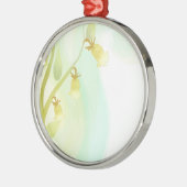 Gelbe Glocken Watercolor Wash Silbernes Ornament (Links)