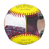 Gelbe Glückwünsche Grad Graduierung Cap 2 Foto Baseball (Vorderseite)