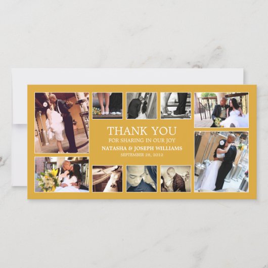 GELBE GOLD COLLAGE | DANKE, DASS DU KARTE (Vorderseite)