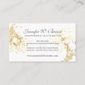 Gelbe goldene ätherische Öle Visitenkarte (Rückseite)